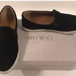 Jimmy Choo: black suede with zipper trim size 8